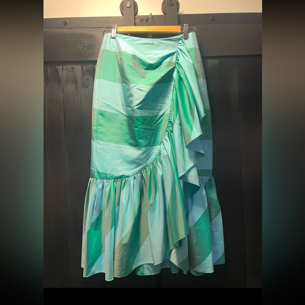 J Crew ruffled ‘wrap’ silk skirt
